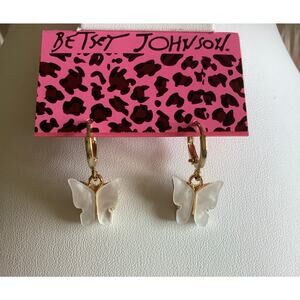 New with tag betseyville by betsey Johnson earrings butterfly